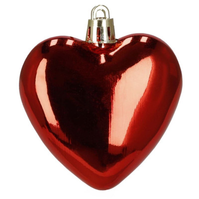 Srdíčka červená sada 16ks, vánoční ozdoby