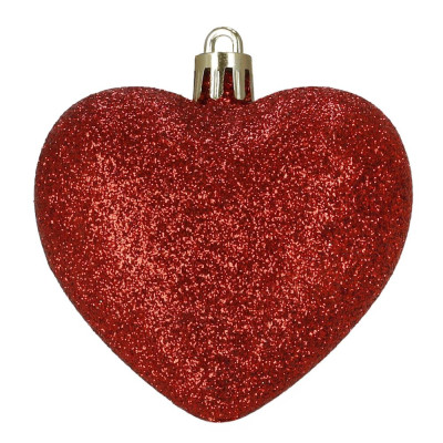 Srdíčka červená sada 16ks, vánoční ozdoby