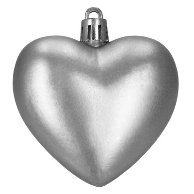 Srdíčka stříbrná sada 16ks, vánoční ozdoby