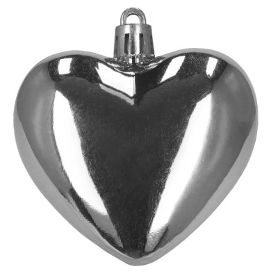 Srdíčka stříbrná sada 16ks, vánoční ozdoby