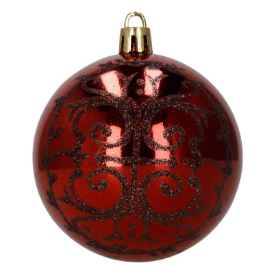 Vánoční baňky červené mix - sada 12ks, vánoční ozdoby