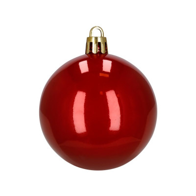 Vánoční baňky červené mix - 7cm sada 24ks, vánoční ozdoby