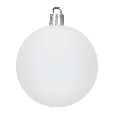 Vánoční baňky bílé mix - 5/6/7 cm sada 40ks, vánoční ozdoby