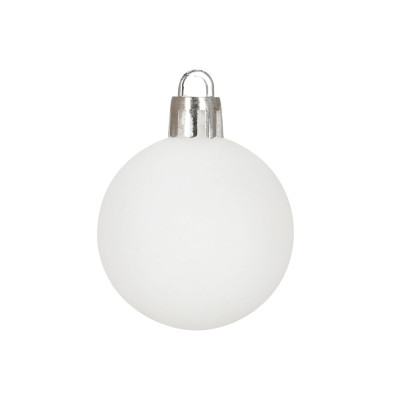 Vánoční baňky bílé mix - 5/6/7 cm sada 40ks, vánoční ozdoby