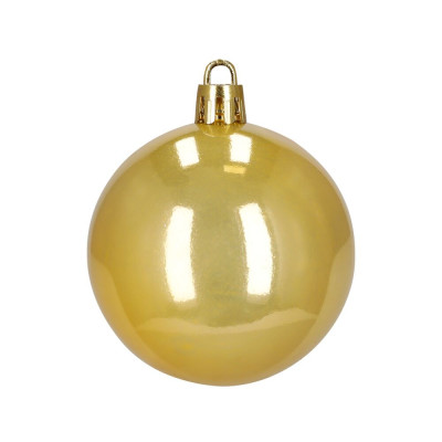 Vánoční baňky zlaté mix - 7cm sada 24ks, vánoční ozdoby