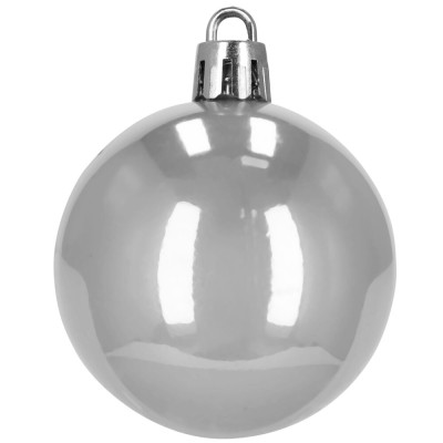 Maxi 100-dílná sada vánočních baněk stříbrná, vánoční ozdoby