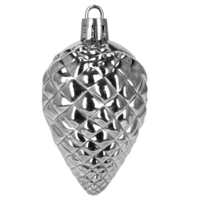 Maxi 100-dílná sada vánočních baněk stříbrná, vánoční ozdoby