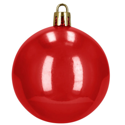 Maxi 100-dílná sada vánočních baněk červená, vánoční ozdoby