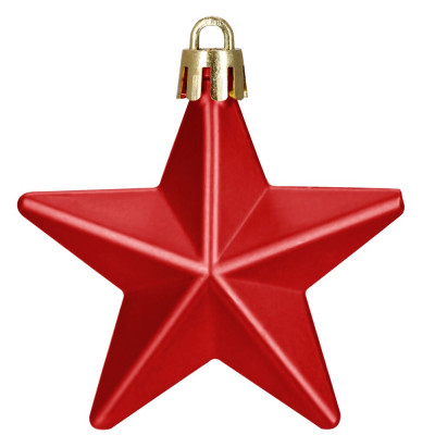 Maxi 100-dílná sada vánočních baněk červená, vánoční ozdoby