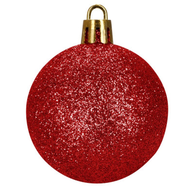 Maxi 100-dílná sada vánočních baněk červená, vánoční ozdoby