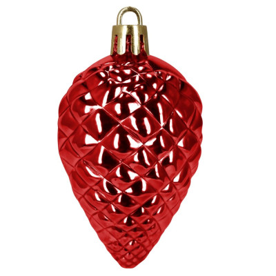 Maxi 100-dílná sada vánočních baněk červená, vánoční ozdoby