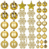 Vánoční baňky zlaté mix - 5/6/7 cm sada 40ks, vánoční ozdoby