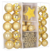 Vánoční baňky zlaté mix - 5/6/7 cm sada 40ks, vánoční ozdoby