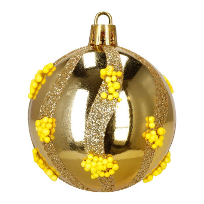 Vánoční baňky zlaté mix - 5/6/7 cm sada 40ks, vánoční ozdoby