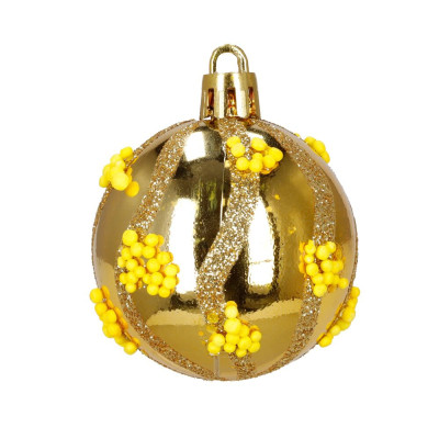 Vánoční baňky zlaté mix - 5/6/7 cm sada 40ks, vánoční ozdoby