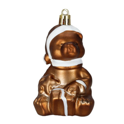 Vánoční baňky zlato-hnědé mix - 48ks, vánoční ozdoby