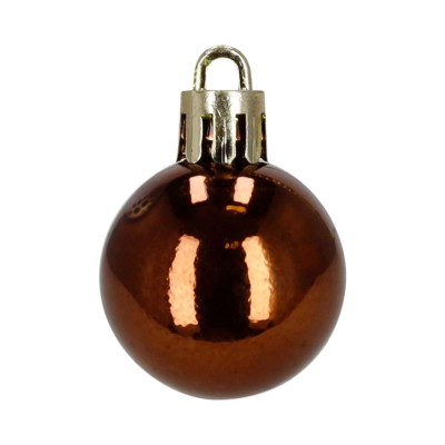 Vánoční baňky zlato-hnědé mix - 48ks, vánoční ozdoby