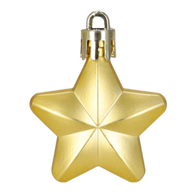 Vánoční baňky zlato-hnědé mix - 48ks, vánoční ozdoby