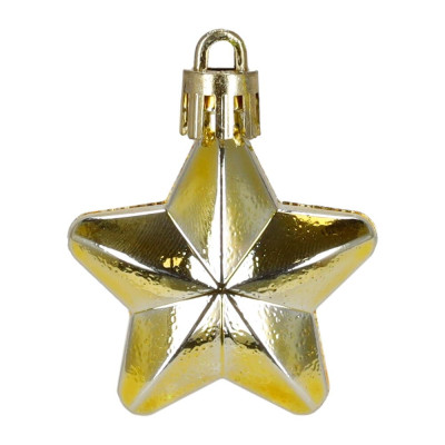 Vánoční baňky zlato-hnědé mix - 48ks, vánoční ozdoby