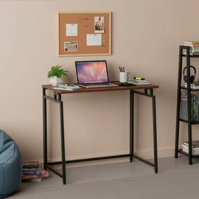 Skládací psací stůl 80x40x76 cm SPRINGOS HF0056 tmavě hnědý