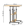 Mobilní psací stůl 80x40x76-86 cm SPRINGOS HF0060 světle hnědý
