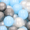 Plastové míčky na hraní 5,5 cm sada 100ks šedo-modré SPRINGOS KG0042