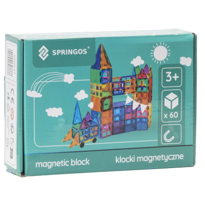 Magnetická stavebnice 60 dílů SPRINGOS KG0047