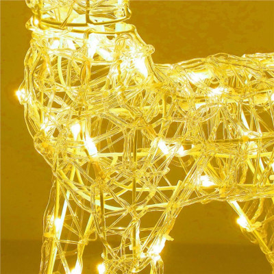 LED Sob - 42cm, 100LED, časovač, IP44, teplá bílá