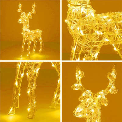 LED Sob - 42cm, 100LED, časovač, IP44, teplá bílá