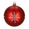 Vánoční baňky červené mix - 8cm sada 36ks, vánoční ozdoby