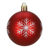 Vánoční baňky červené mix - 8cm sada 36ks, vánoční ozdoby