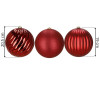 Vánoční baňky červené mix - 20cm sada 3ks, vánoční ozdoby