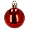 Vánoční baňky červené mix - sada 40ks, vánoční ozdoby