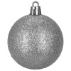 Vánoční baňky stříbrné mix - sada 40ks, vánoční ozdoby