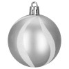 Vánoční baňky stříbrné mix - sada 40ks, vánoční ozdoby