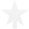 Hvězda na stromeček 19 cm třpytivá bílá, vánoční ozdoba