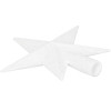 Hvězda na stromeček 19 cm třpytivá bílá, vánoční ozdoba