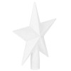 Hvězda na stromeček 19 cm třpytivá bílá, vánoční ozdoba