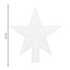 Hvězda na stromeček 19 cm třpytivá bílá, vánoční ozdoba