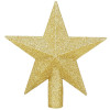 Hvězda na stromeček 19 cm třpytivá zlatá, vánoční ozdoba