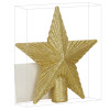 Hvězda na stromeček 21 cm třpytivá zlatá, vánoční ozdoba