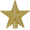 Hvězda na stromeček 21 cm třpytivá zlatá, vánoční ozdoba