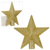 Hvězda na stromeček 21 cm třpytivá zlatá, vánoční ozdoba
