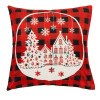 Vánoční povlaky na polštářky 40x40 cm, sada 4ks, červeno-bílé