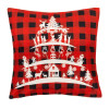 Vánoční povlaky na polštářky 40x40 cm, sada 4ks, červeno-bílé