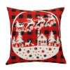 Vánoční povlaky na polštářky 40x40 cm, sada 4ks, bílo-červené