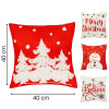 Vánoční povlaky na polštářky 40x40 cm, sada 4ks, červeno-bílé