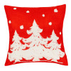 Vánoční povlaky na polštářky 40x40 cm, sada 4ks, červeno-bílé