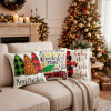 Vánoční povlaky na polštářky 40x40 cm, sada 4ks, dekorativní motiv
