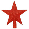 Hvězda na stromeček 19 cm třpytivá červená, vánoční ozdoba